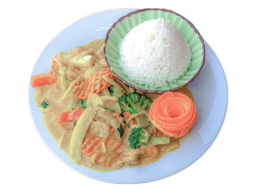 125. Gebratenes Gemüse Erdnuss-Curry (Singapur-Art)