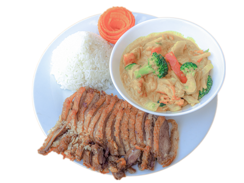 153. Erdnuss-Curry mit knuspriger Ente (Singapur-Art)