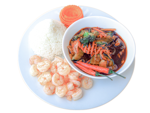 161. Kung-Pao mit Garnelen