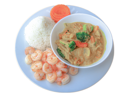 163. Erdnuss-Curry mit Garnelen (Singapur-Art)