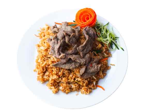 111. Gebratener Reis mit Rindfleisch